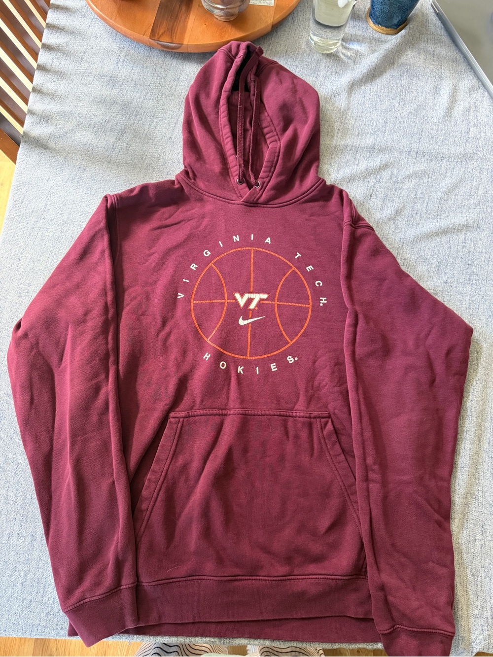 Nike Maroon Virginia Tech Basketball Logo Pullover Hoodie